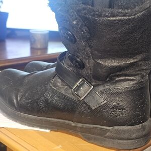 Totes Black Buckle Winter Boots